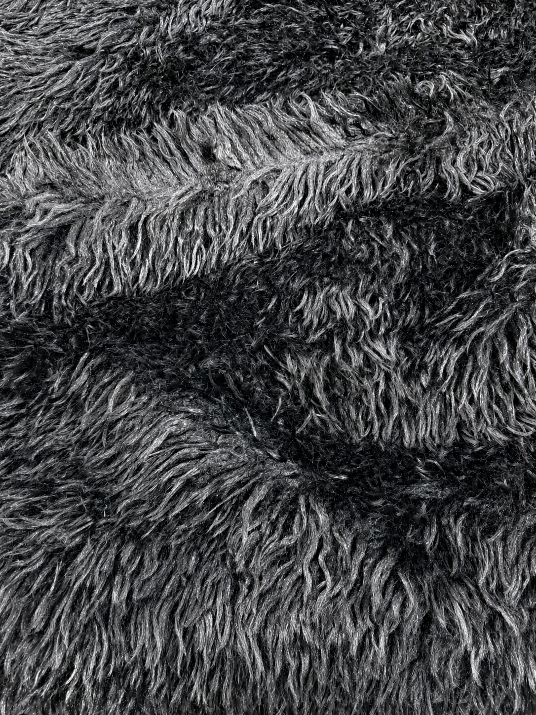 Primer plano de la textura del pelo largo negro - Arte con Telas