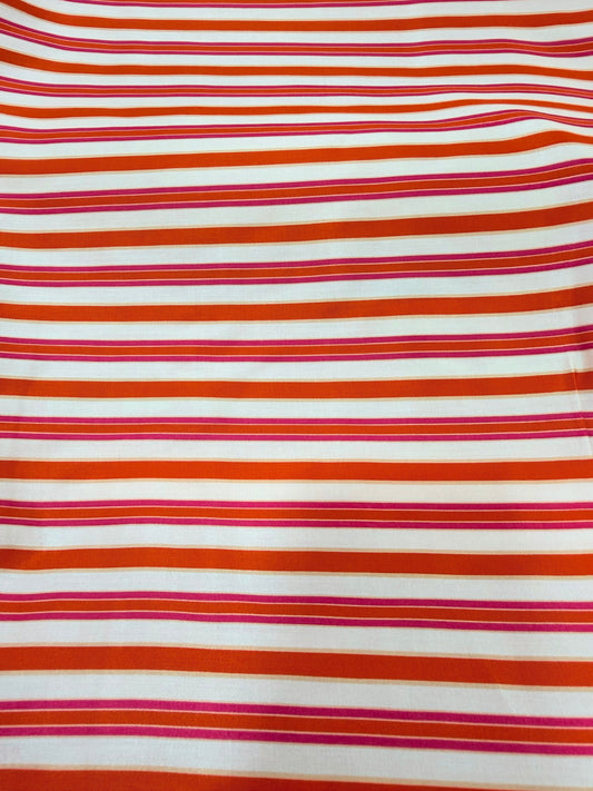 Rayas fucsia y naranja