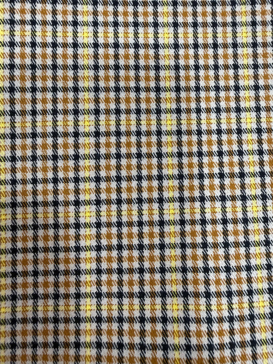 Detalle del cuadro príncipe de gales amarillo - Arte con Telas