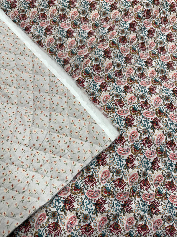 GUATA REVERSIBLE CACHEMIR Y FLORES