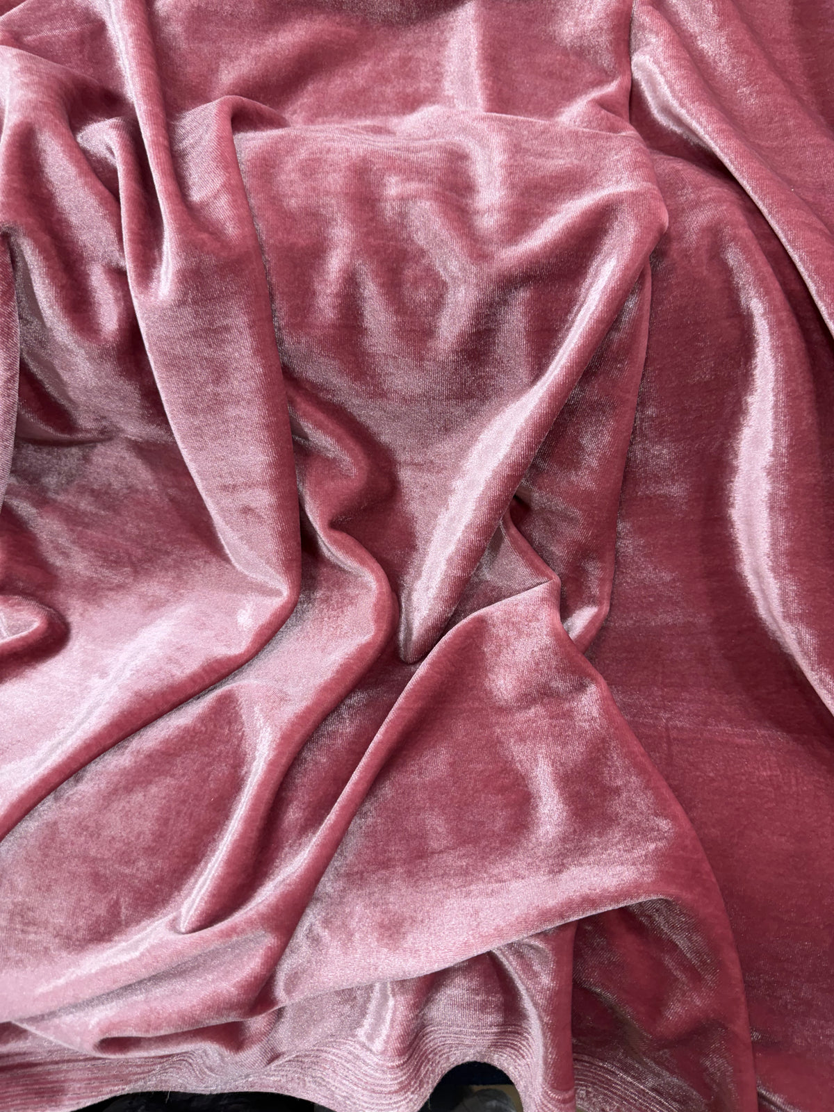 Terciopelo rosa claro - primer plano del pelo corto y el brillo