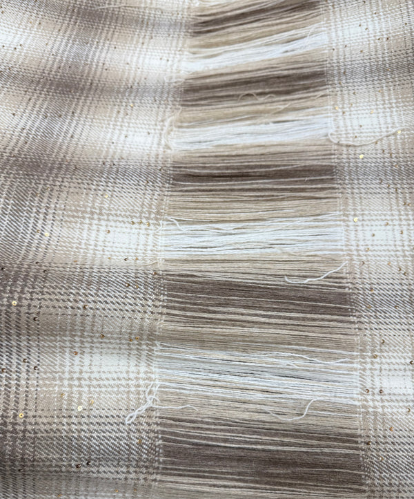 CUADRO BEIGE CON LENTEJUELAS