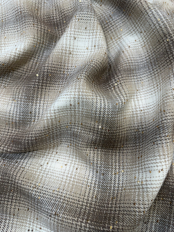 CUADRO BEIGE CON LENTEJUELAS