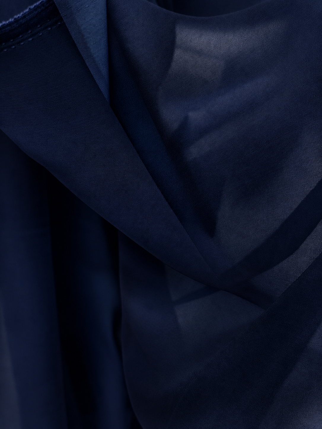 Azul Marino Organza Seda