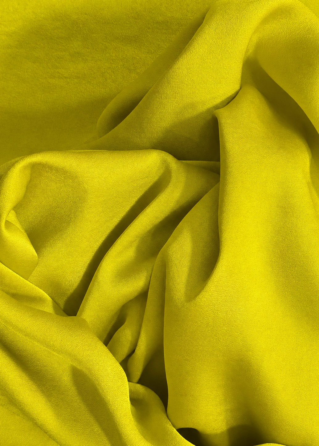 Crepe saten reciclado color amarillo fluor