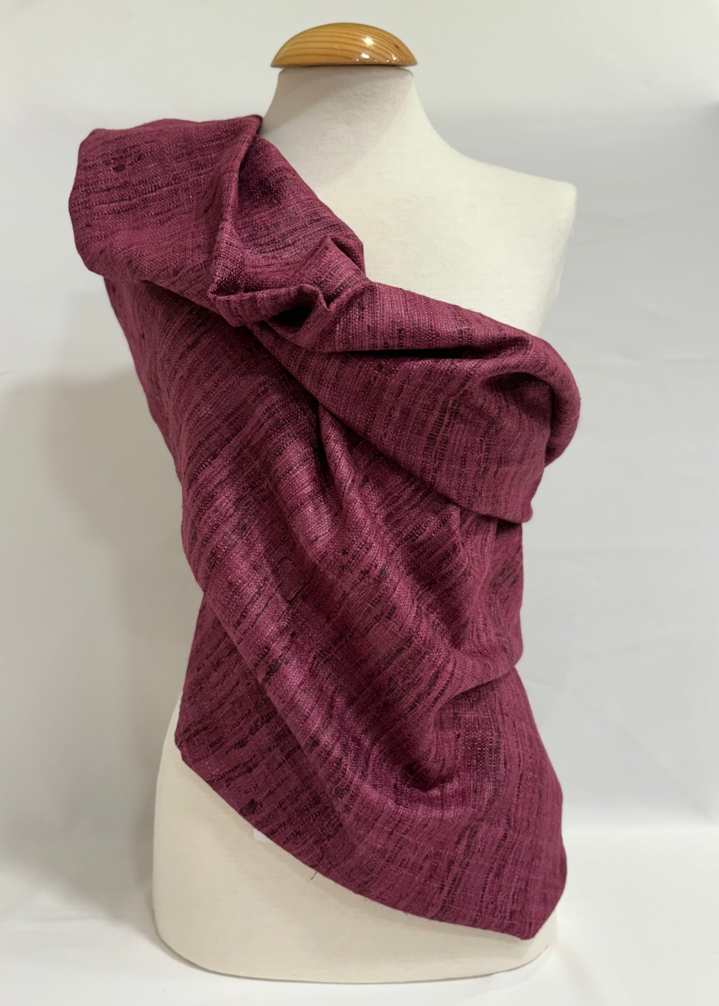 Color marsala tejido seda rustica