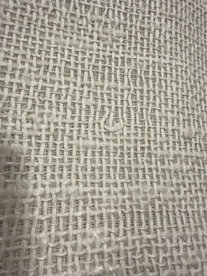Pliegues del tweed saco blanco