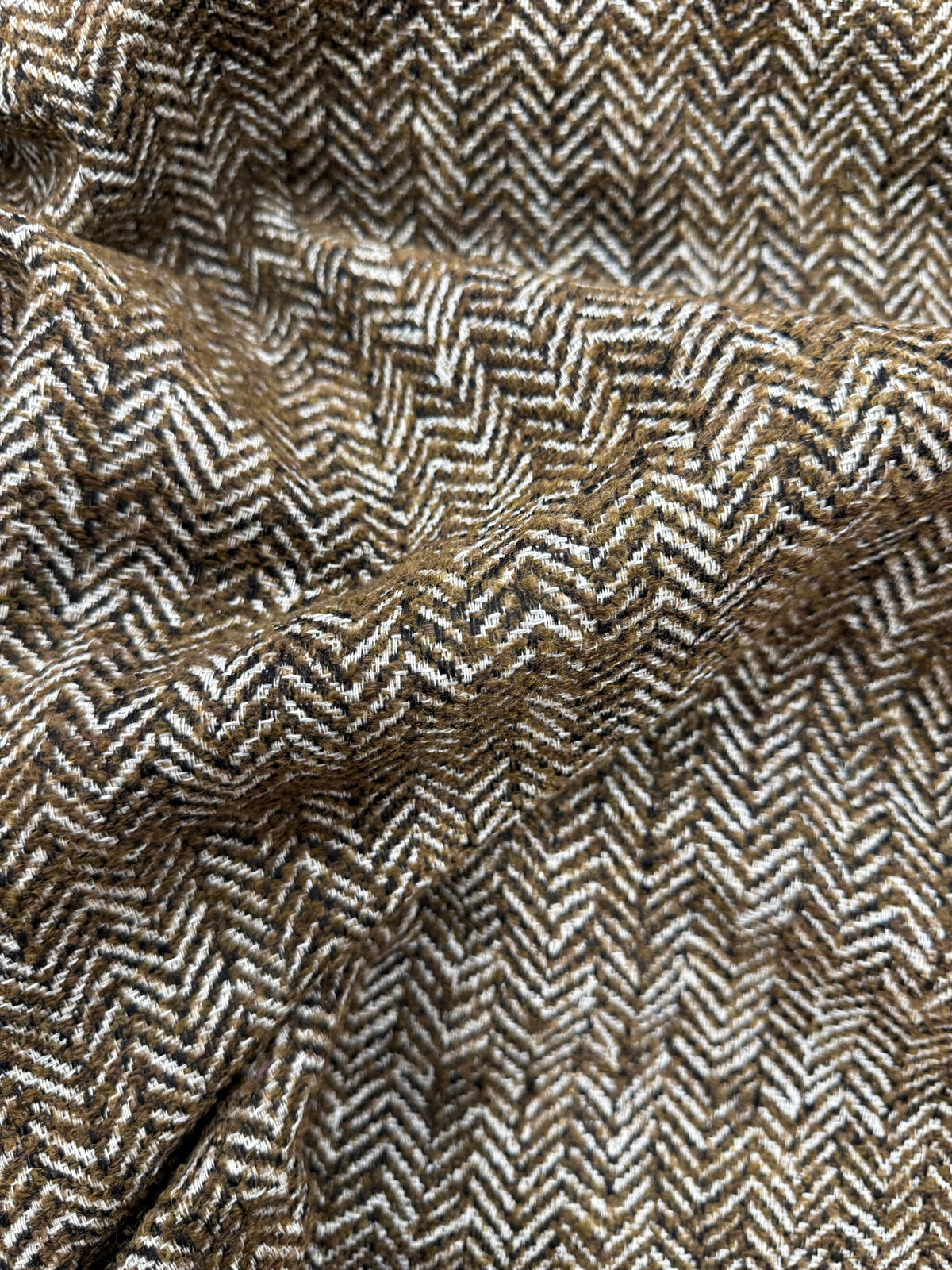 Tela espiga tricolor, detalle de la caída del tejido - Arte con Telas
