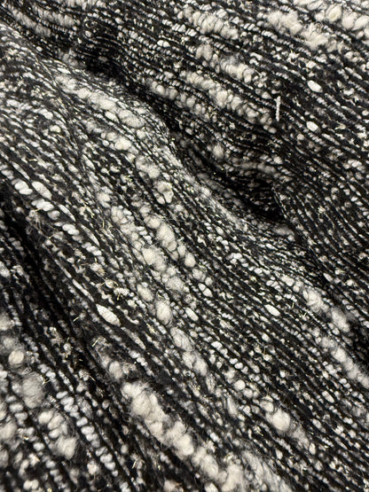Tela tweed brillo blanco y negro - Arte con Telas