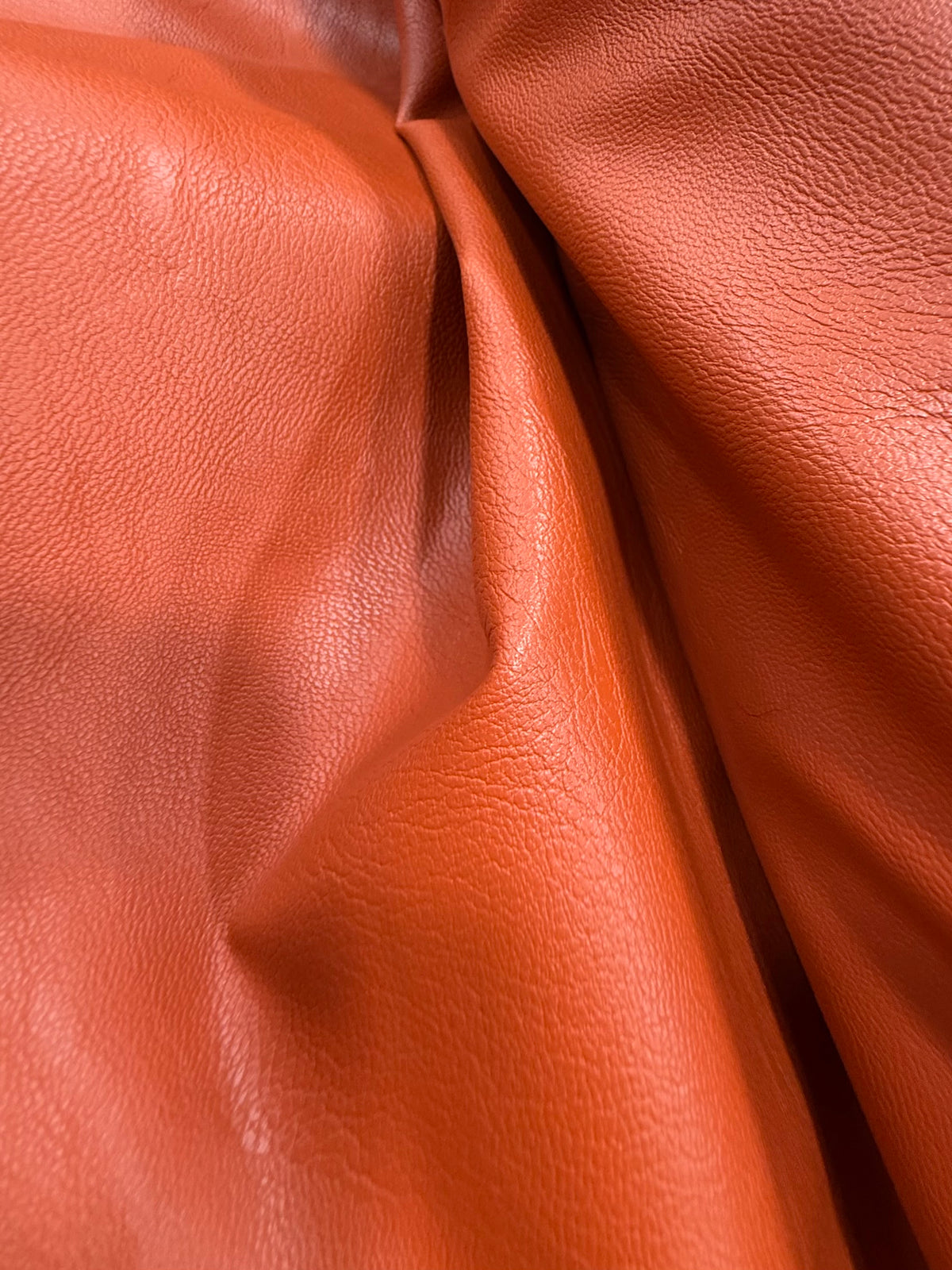 Tela piel vegana color naranja - Arte con Telas