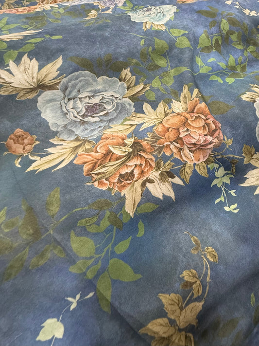 Tela de viscosa Rosal Blue - Arte con Telas