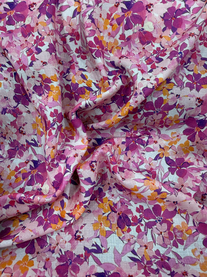FLORES ROSADAS Y NARANJAS