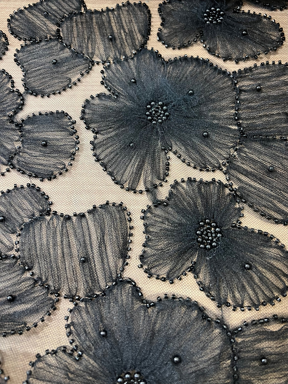 Tela fantasía negro amapola oscura - Arte con Telas