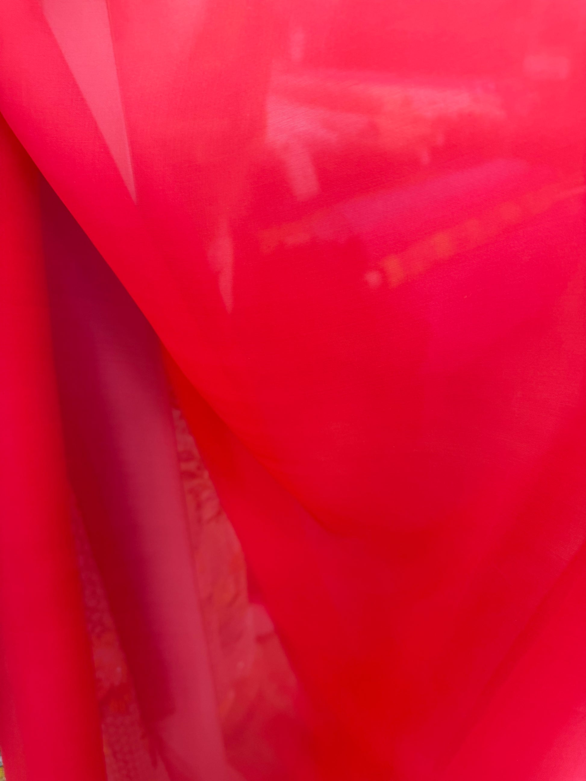Rojo Organza Seda