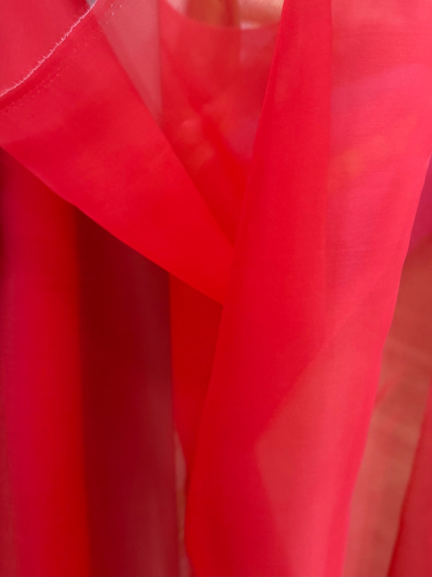 Rojo Organza Seda