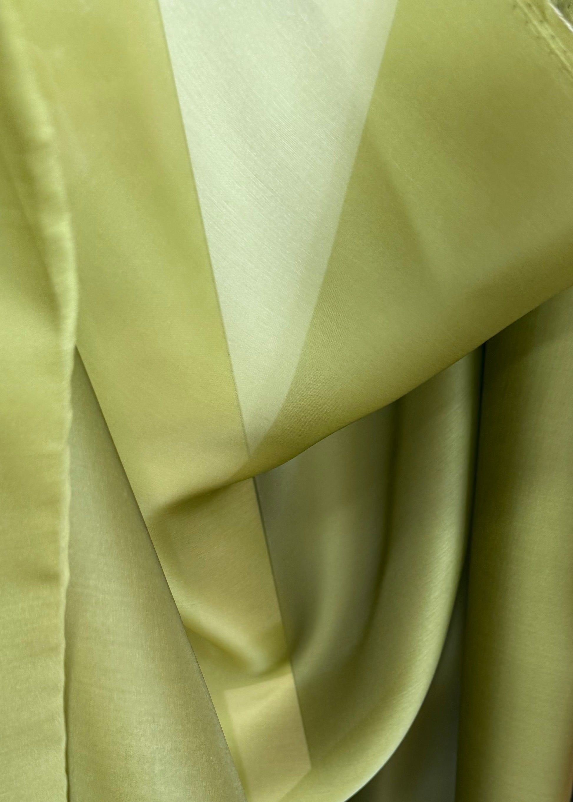 Verde Kaki Organza Seda