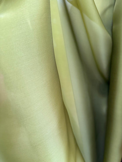 Verde Kaki Organza Seda