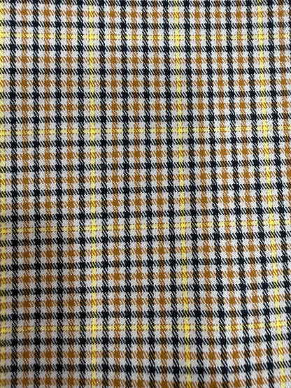 Detalle del cuadro príncipe de gales amarillo - Arte con Telas