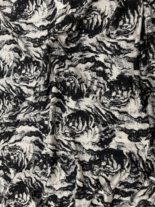 Tela de punto blanco y negro - Arte con Telas