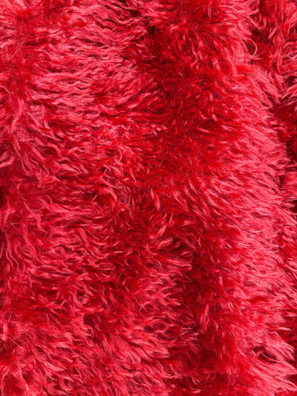 Tela de pelo largo color rojo - Arte con Telas
