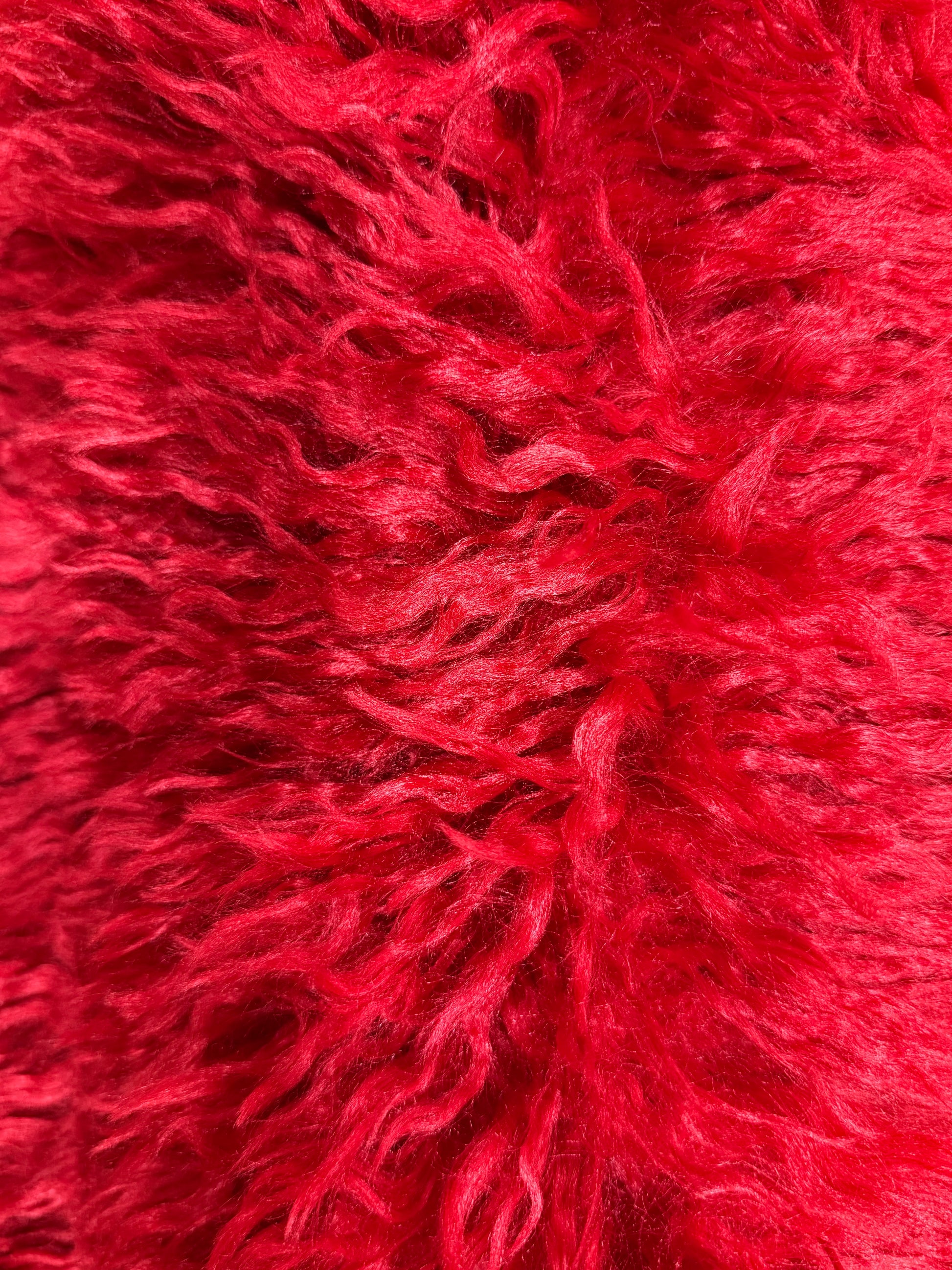 Detalle del pelo largo rojo - Arte con Telas