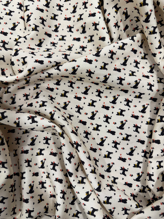 Tela viscosa estampado de perros Félix - Arte con Telas