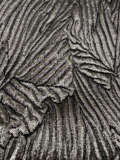 Tela jacquard metalizado color plata - Arte con Telas