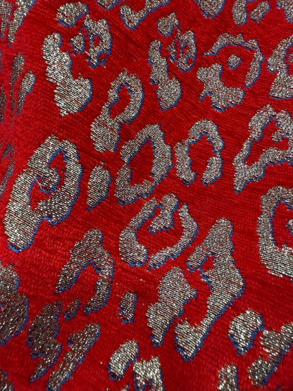 Tela paño de lana estampado leopardo dorado - Arte con Telas