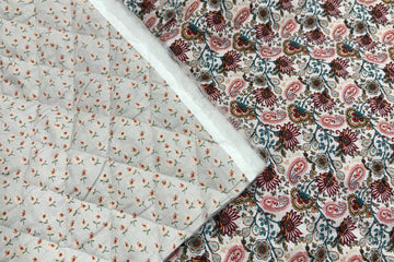GUATA REVERSIBLE CACHEMIR Y FLORES
