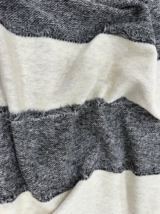 Tela de paño Abrigo Rayas en gris marengo y crudo - Arte con Telas
