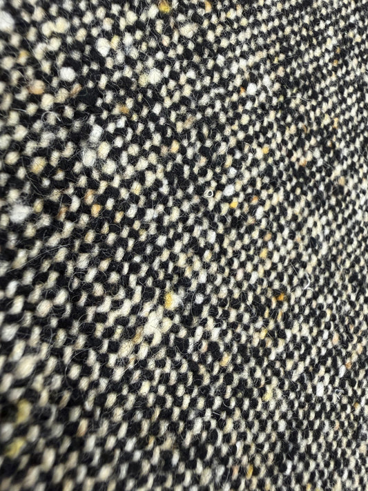 Tela cheviot negro con hilo dorado - Arte con Telas