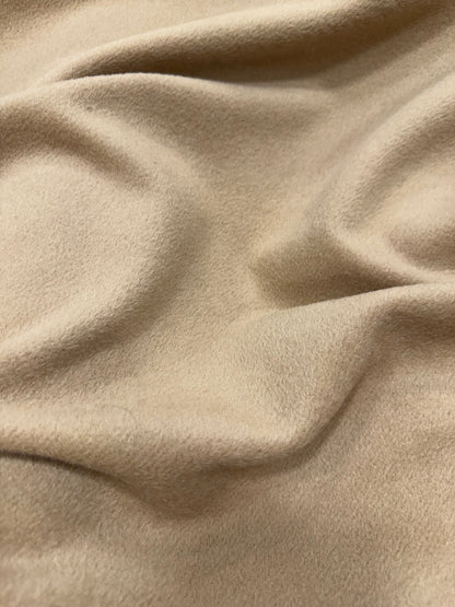 Paño de lana camel sarga - primer plano de la textura - Arte con Telas
