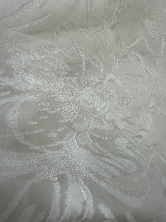Tela organza de seda dibujo abstracto blanco roto - Arte con Telas
