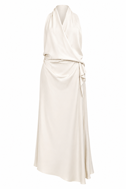 Crepe saten reciclado blanco roto 