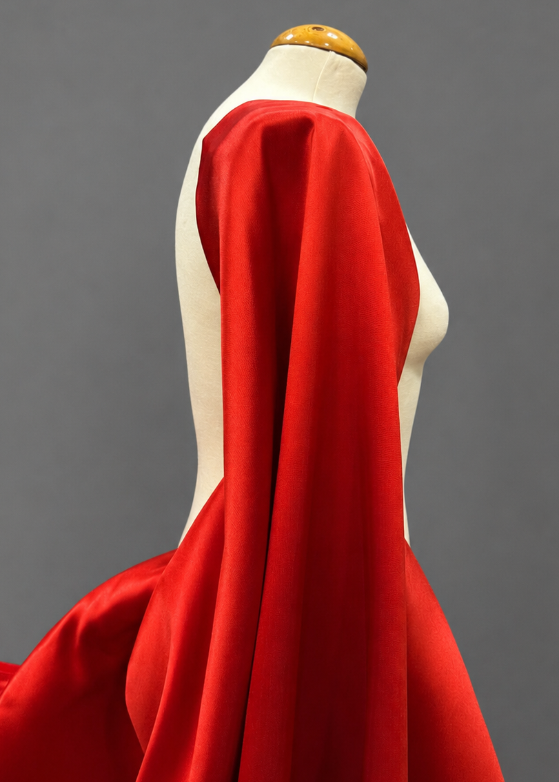 caída textura mikado liso ROJO RUBI