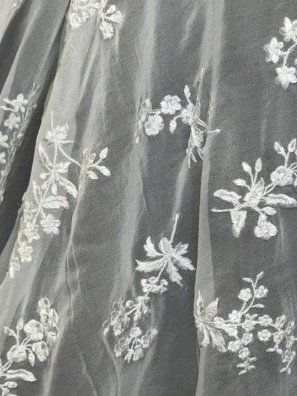 Tela para vestido de novia bonita gasa viscosa ramillete
