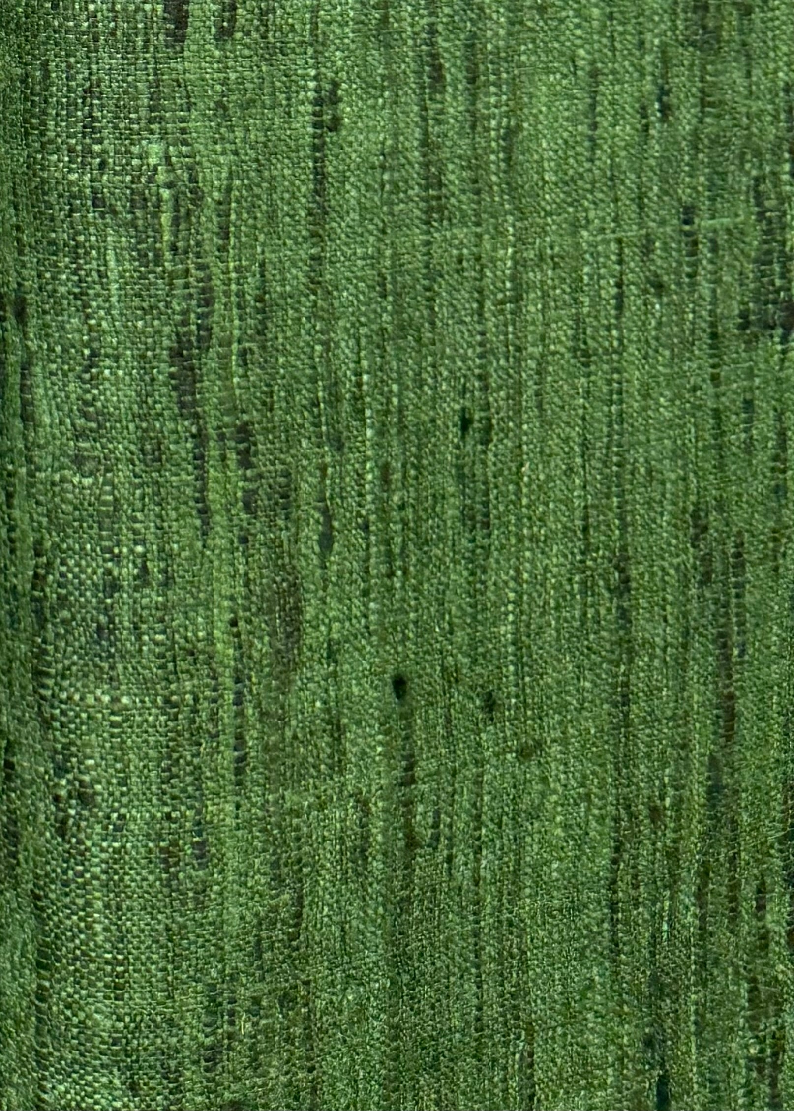 Verde musgo tela seda rústica 