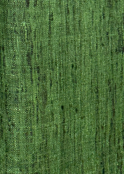 Verde musgo tela seda rústica 