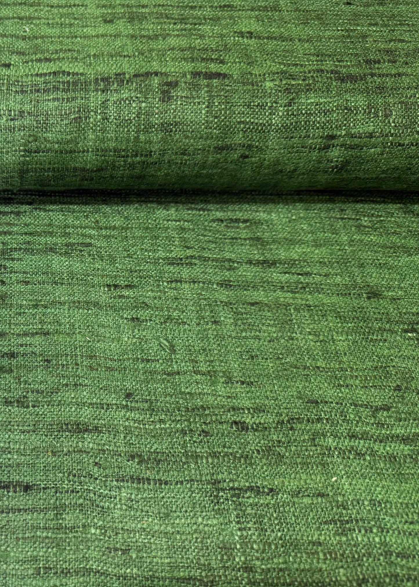 Tejido seda rústica verde musgo 