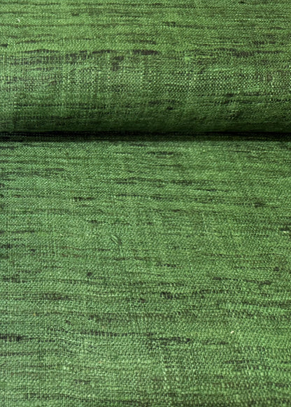 Tejido seda rústica verde musgo 