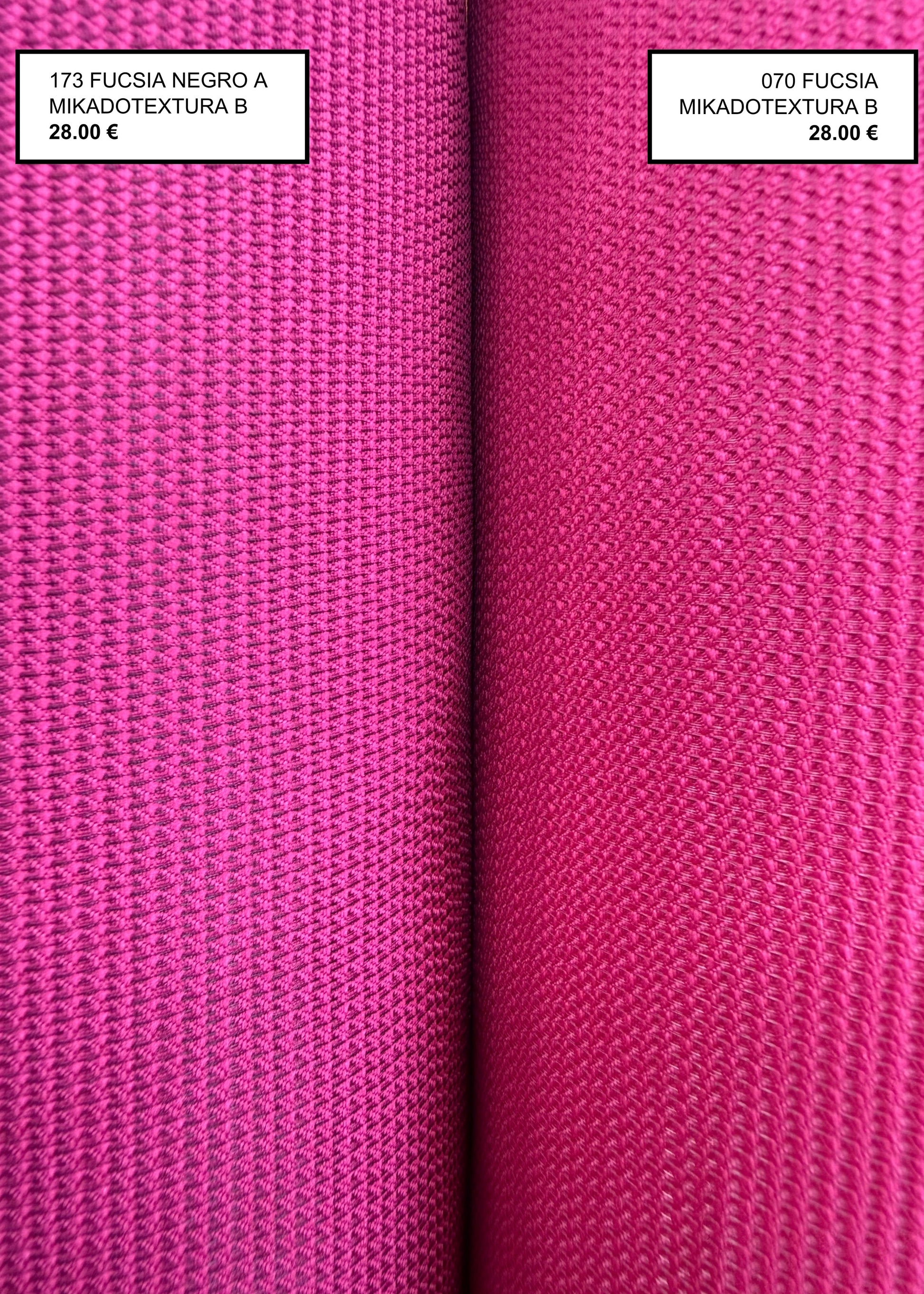 comparacion hilo negro a hilo fucsia 