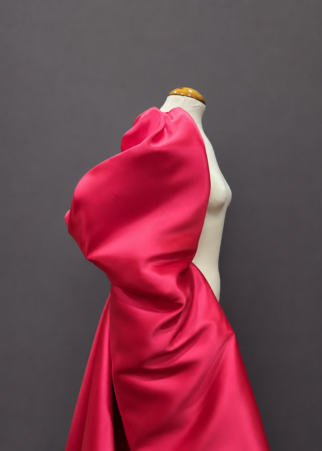 volumen y cuerpo tejido mikado liso fucsia
