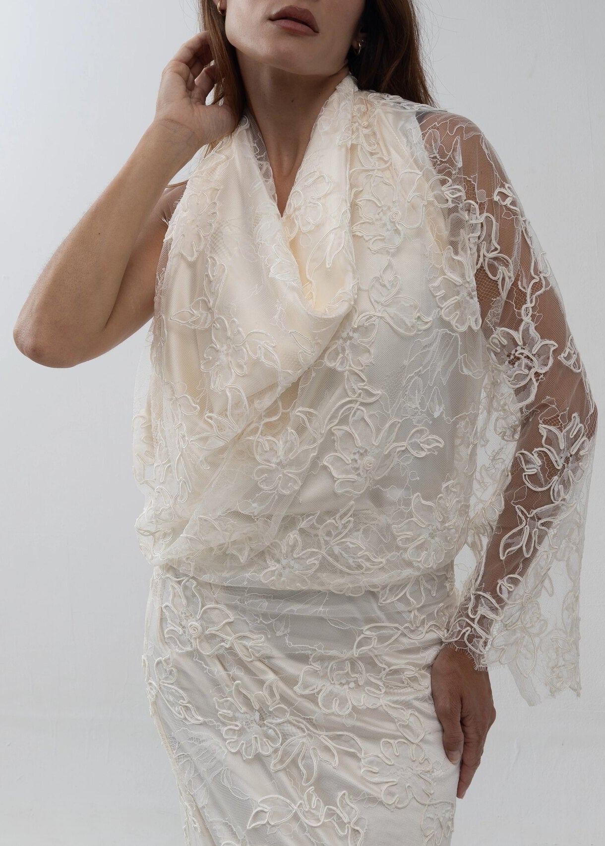 Rebrode Floral Grande - blanco - encaje novia