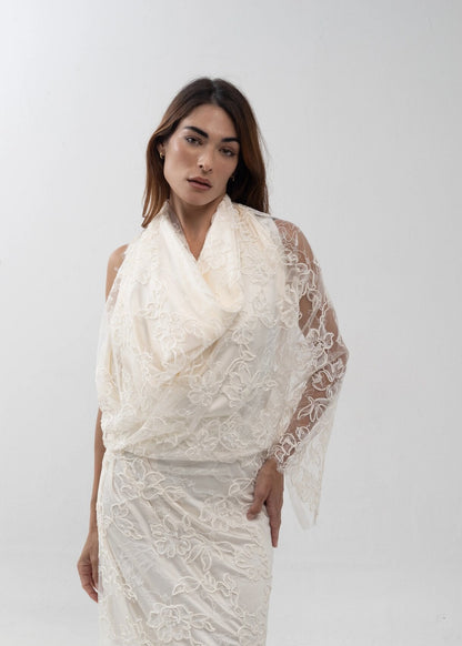 Rebrode Floral Grande - blanco - encaje novia