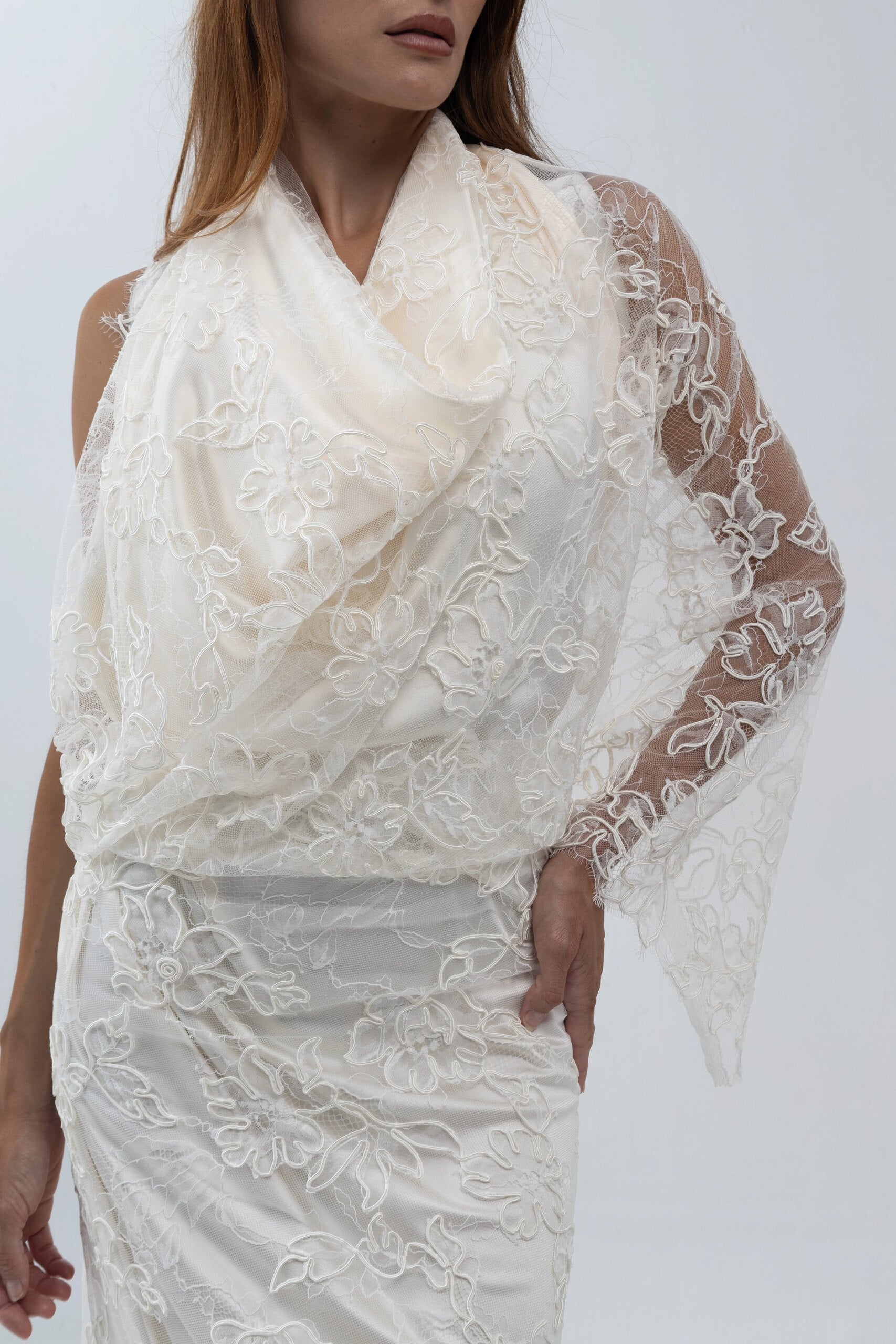 Rebrode Floral Grande - blanco - encaje novia