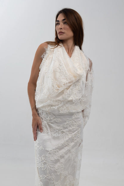 Rebrode Floral Grande - blanco - encaje novia