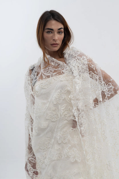 Rebrode Floral Grande - blanco - encaje novia