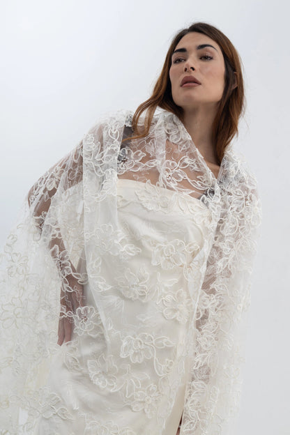 Rebrode Floral Grande - blanco - encaje novia