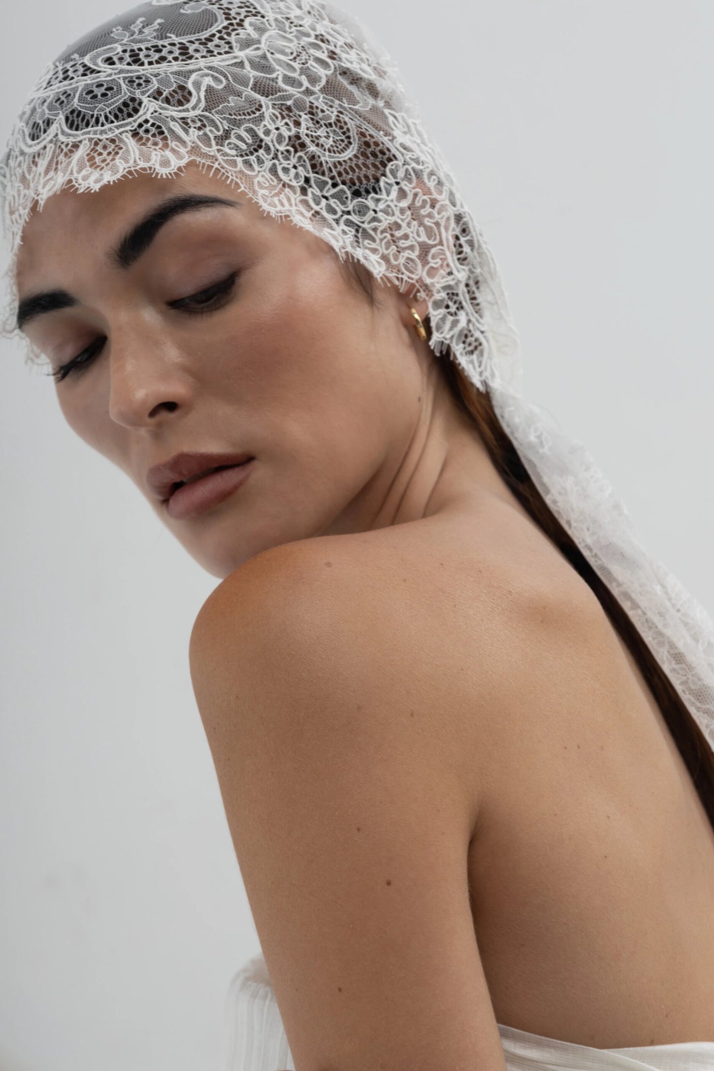 Rebrode Floral Pequeño - blanco - encaje novia