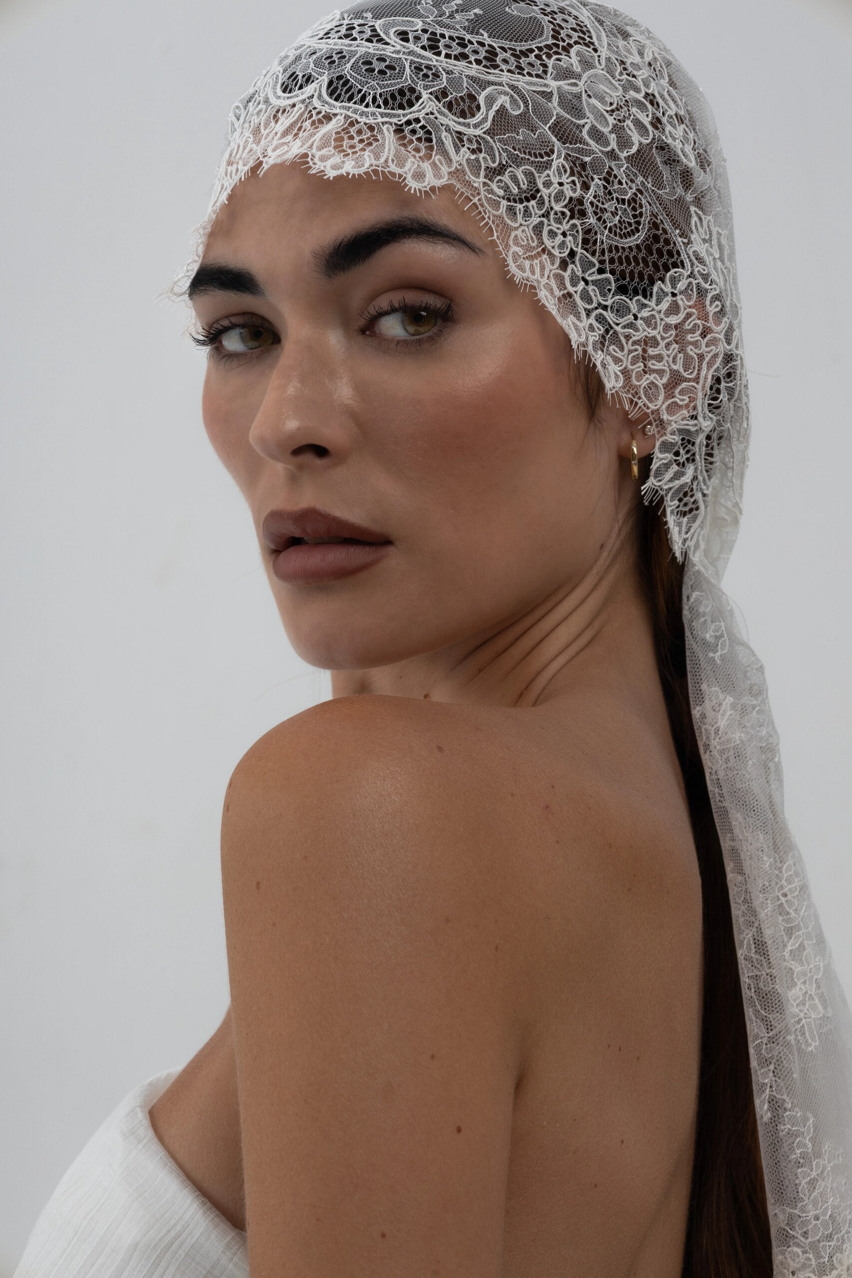 Rebrode Floral Pequeño - blanco - encaje novia